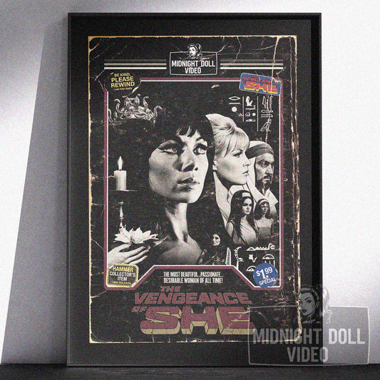 The Vengeance of She (1968) - "The Most Beautiful Woman" VHS Tribute Art Print