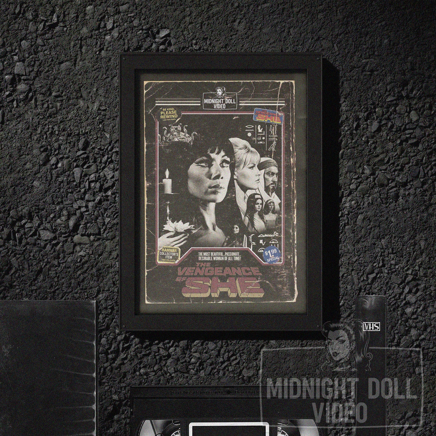 The Vengeance of She (1968) - "The Most Beautiful Woman" VHS Tribute Art Print