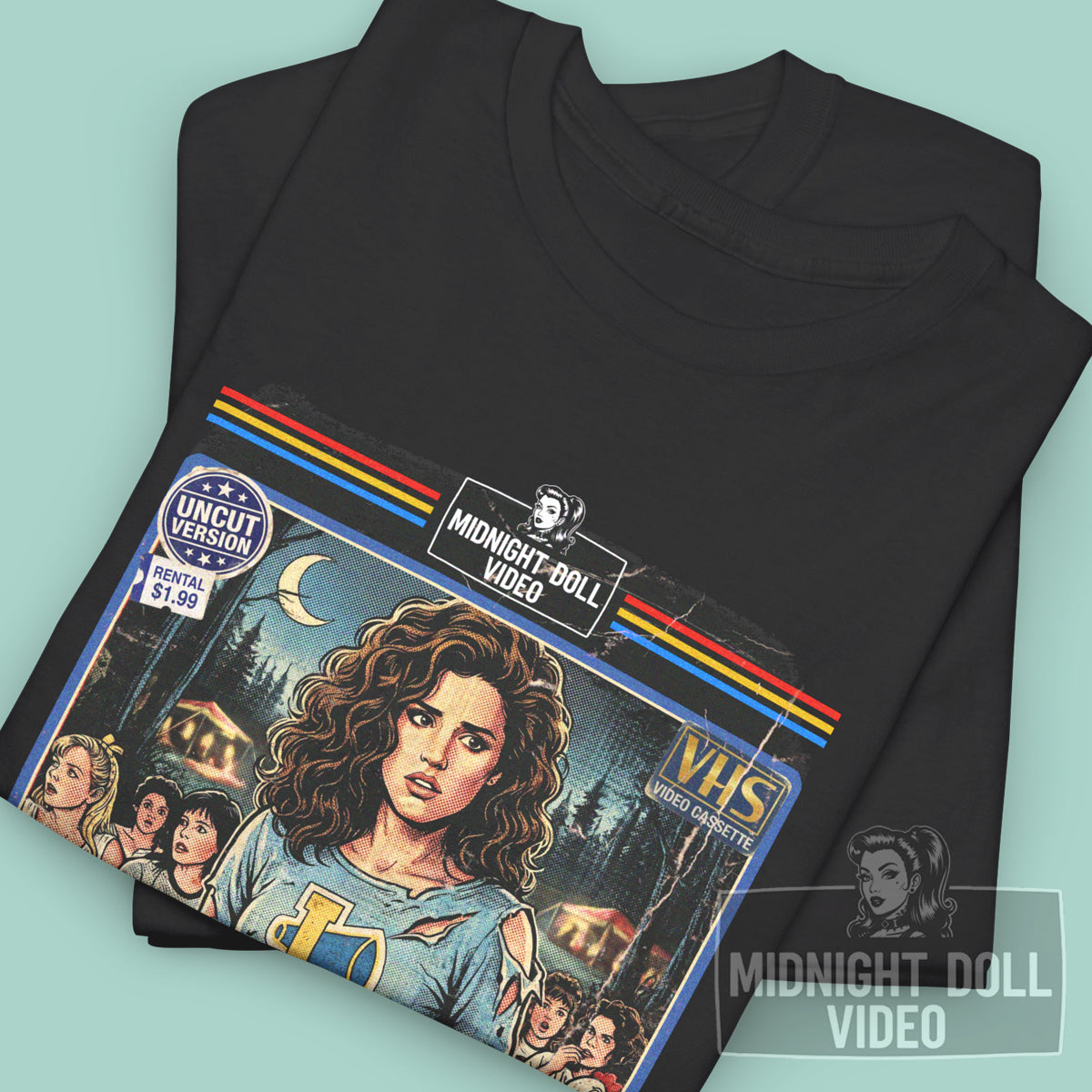 Cheerleader Camp (1988) - "Competition Was Murder" VHS Retro Tribute T-Shirt