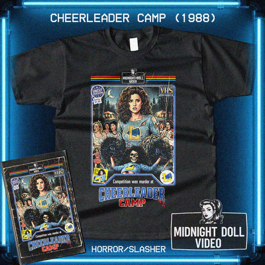 Cheerleader Camp (1988) - "Competition Was Murder" VHS Retro Tribute T-Shirt