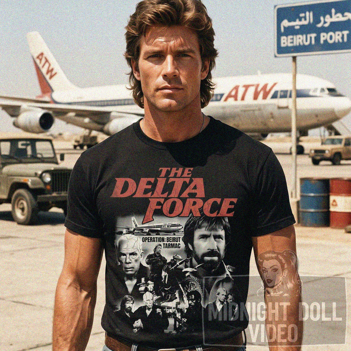 The Delta Force (1986) "Operation Beirut Tarmac" Vintage T-Shirt