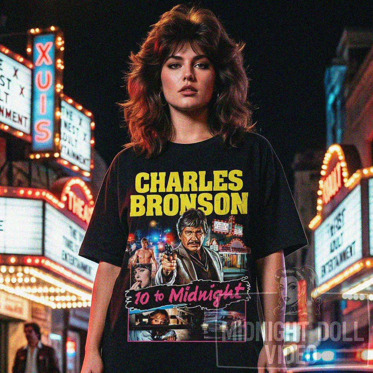 10 TO MIDNIGHT (1983) - "BRONSON IS BACK" VINTAGE T-SHIRT