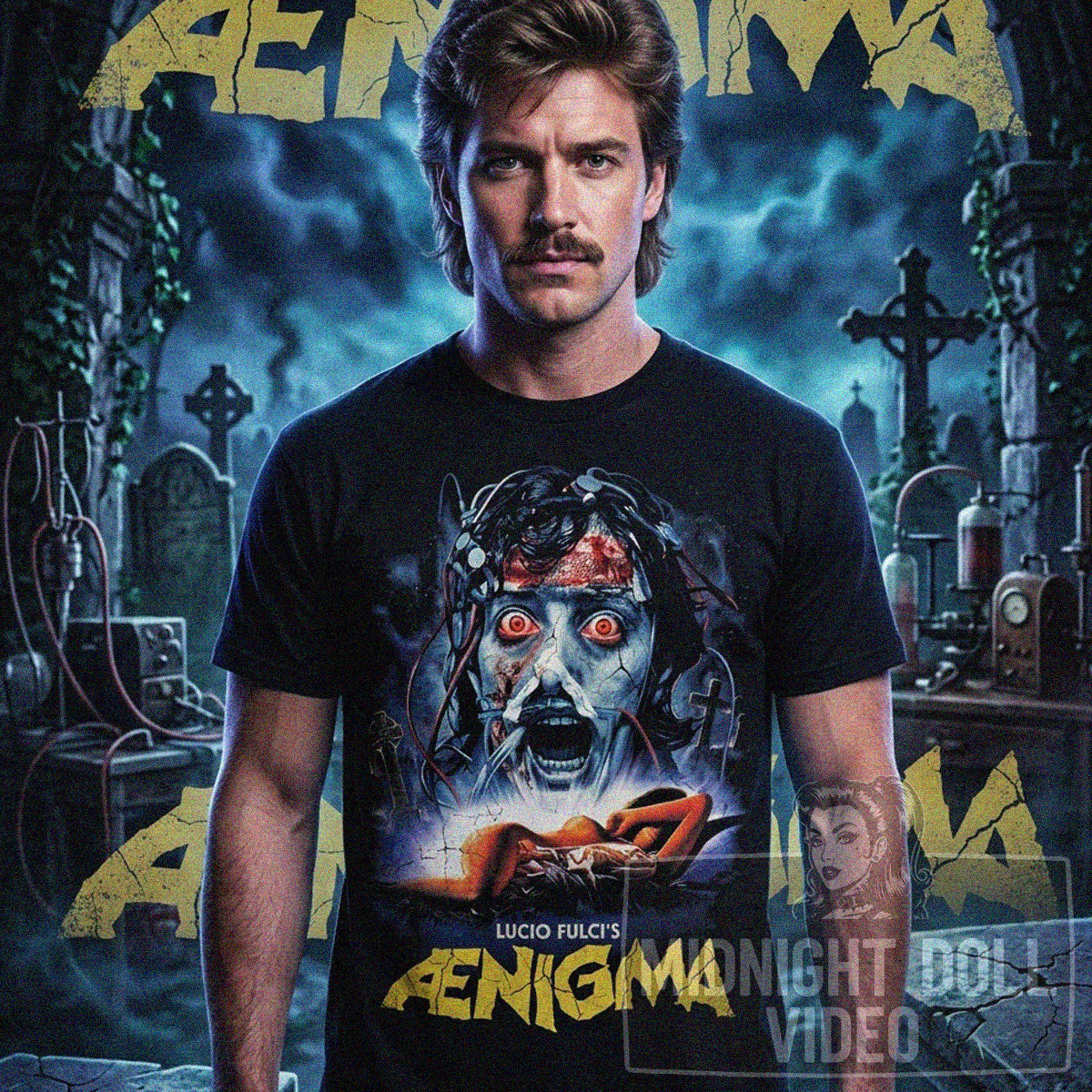 AENIGMA (1987) - "LUCIO FULCI'S" VINTAGE T-SHIRT