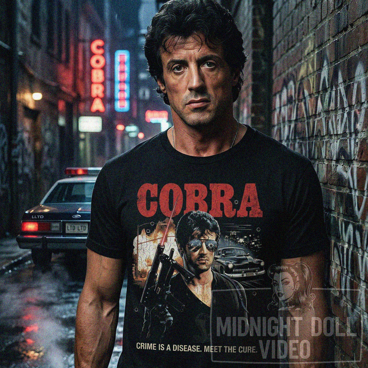 COBRA (1986) - "MEET THE CURE" VINTAGE T-SHIRT