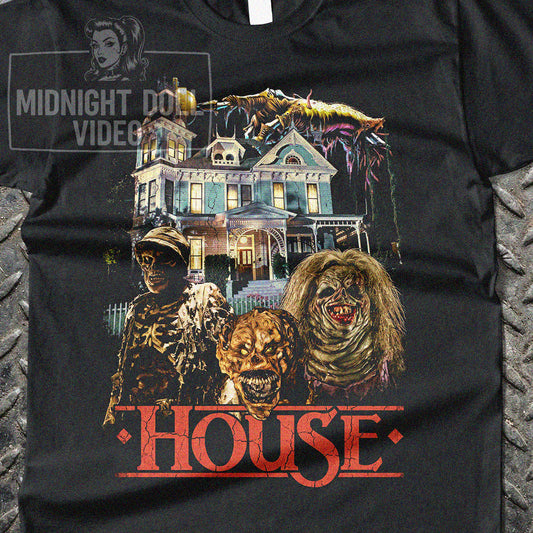 HOUSE (1985) - VINTAGE HORROR COMEDY TRIBUTE T-SHIRT