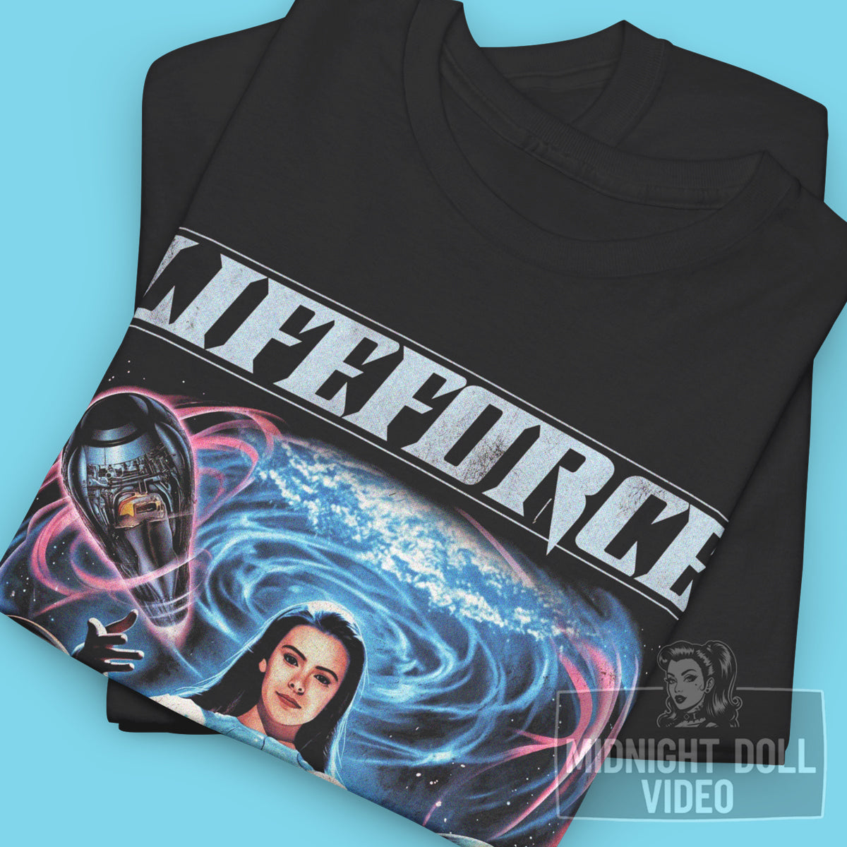 LIFEFORCE (1985) - "THE SPACESHIP WAS A TOMB" VINTAGE T-SHIRT