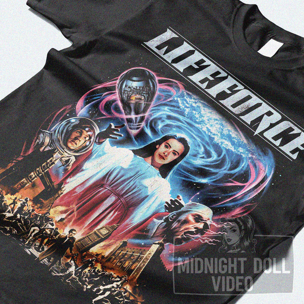 LIFEFORCE (1985) - "THE SPACESHIP WAS A TOMB" VINTAGE T-SHIRT
