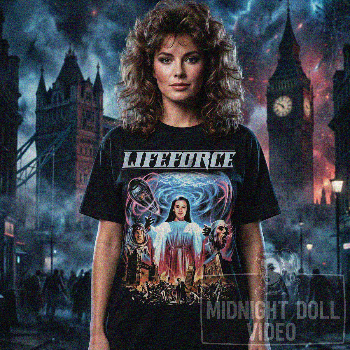 LIFEFORCE (1985) - "THE SPACESHIP WAS A TOMB" VINTAGE T-SHIRT
