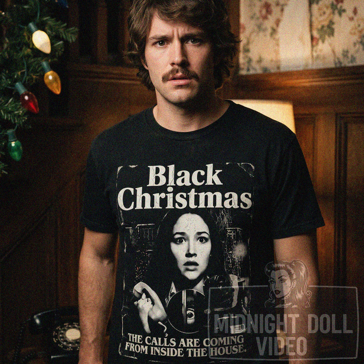 BLACK CHRISTMAS (1974) - "THE CALLS ARE COMING FROM INSIDE THE HOUSE" VINTAGE T-SHIRT
