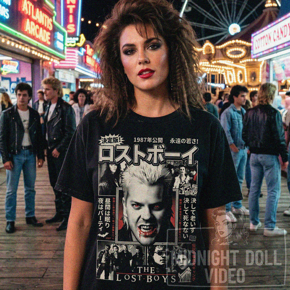 THE LOST BOYS (1987) - "SLEEP ALL DAY, PARTY ALL NIGHT" JAPANESE T-SHIRT