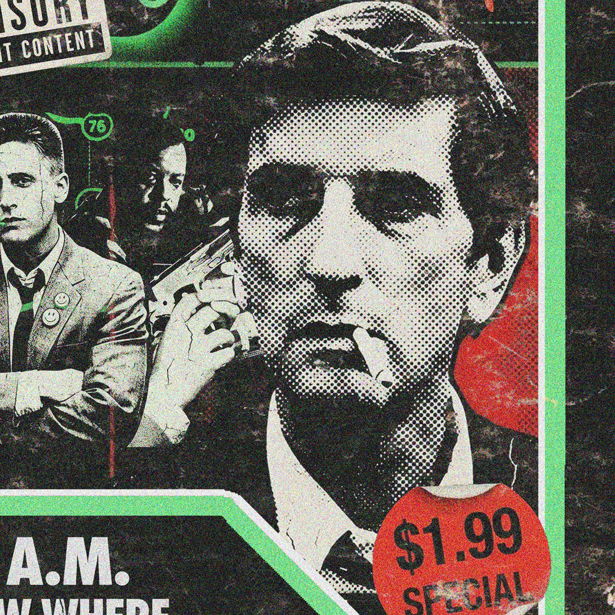 REPO MAN (1984) - "IT'S 4 A.M. DO YOU KNOW WHERE YOUR CAR IS?" VHS TRIBUTE ART PRINT