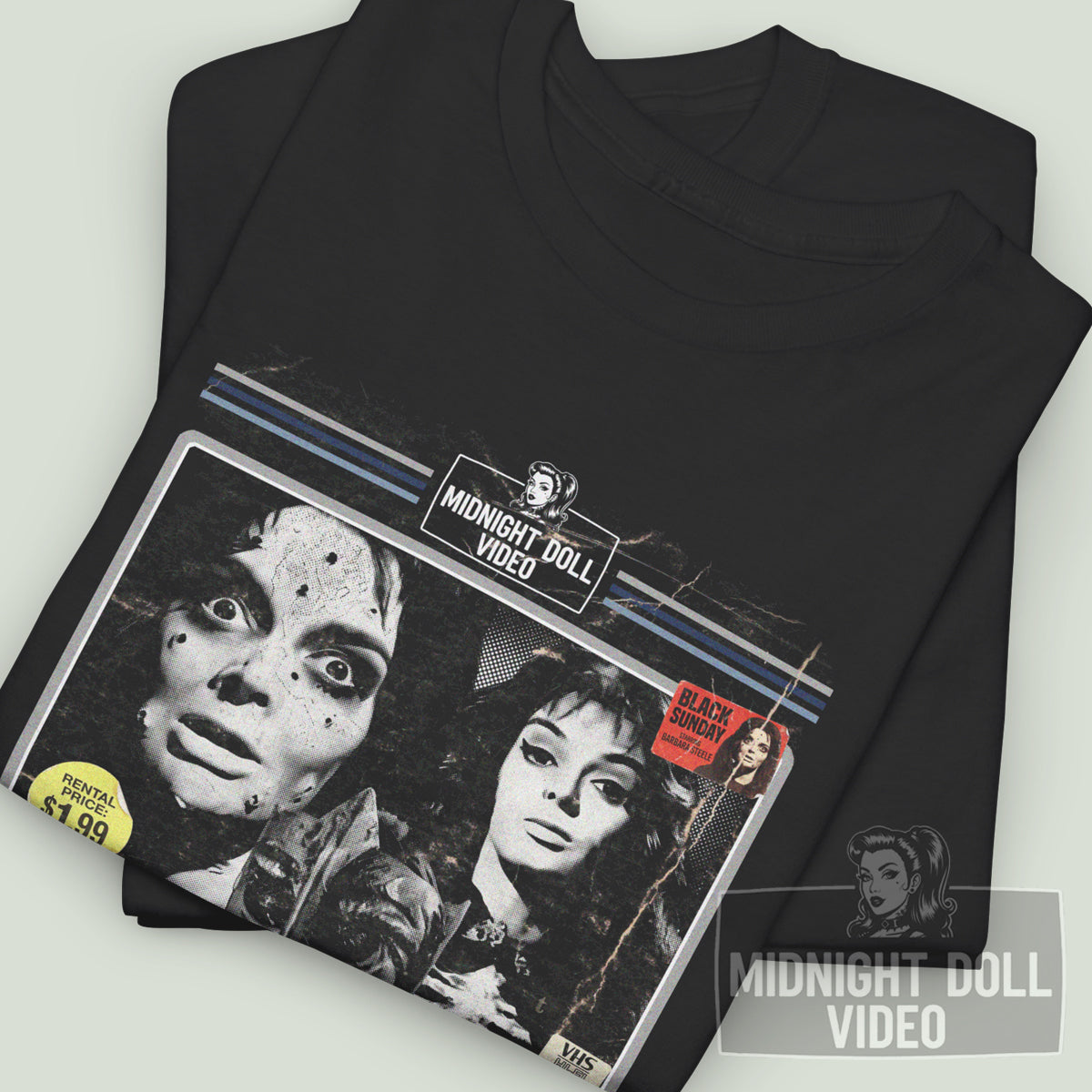 BLACK SUNDAY (1960) - "STARE INTO THESE EYES" VHS TRIBUTE T-SHIRT