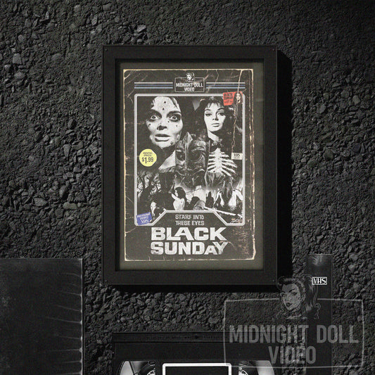 BLACK SUNDAY (1960) - "STARE INTO THESE EYES" VHS TRIBUTE ART PRINT