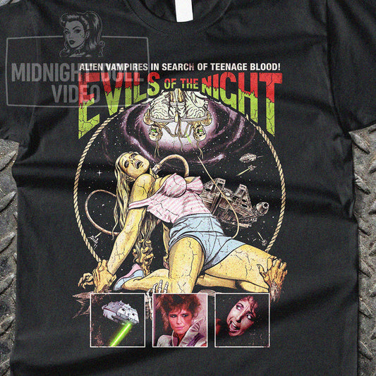 EVILS OF THE NIGHT (1985) - "ALIEN VAMPIRES" VINTAGE SHIRT