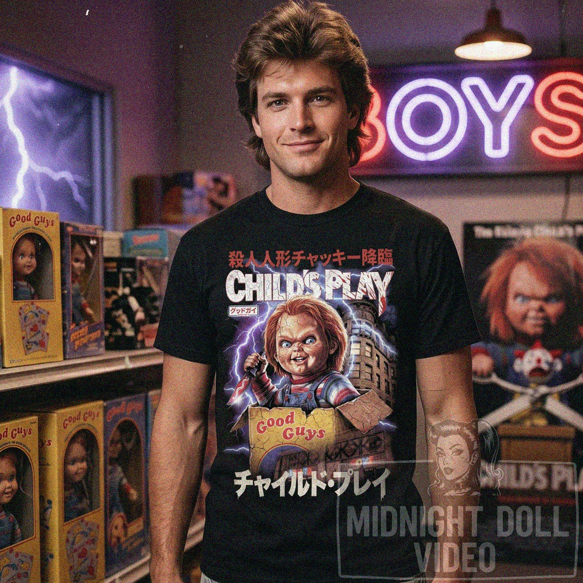 CHILD'S PLAY (1988) - "GOOD GUYS DOLL" JAPANESE SHIRT