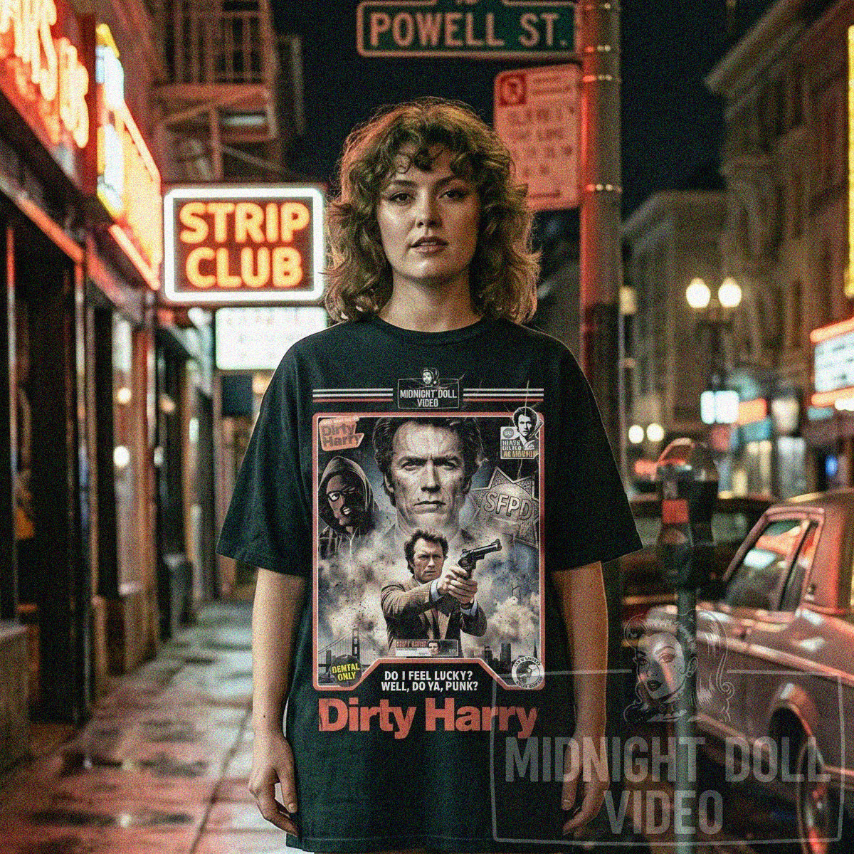 DIRTY HARRY (1971) - "DO I FEEL LUCKY?" VHS TRIBUTE T-SHIRT