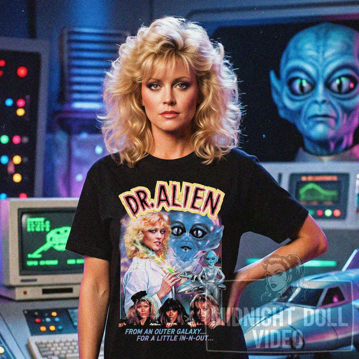 DR. ALIEN (1988) - "FROM AN OUTER GALAXY" VINTAGE T-SHIRT