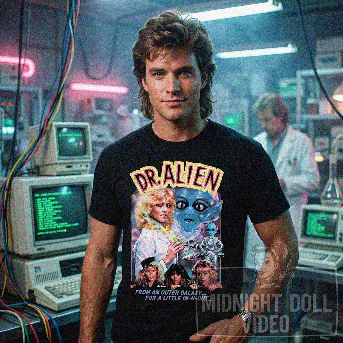 DR. ALIEN (1988) - "FROM AN OUTER GALAXY" VINTAGE T-SHIRT