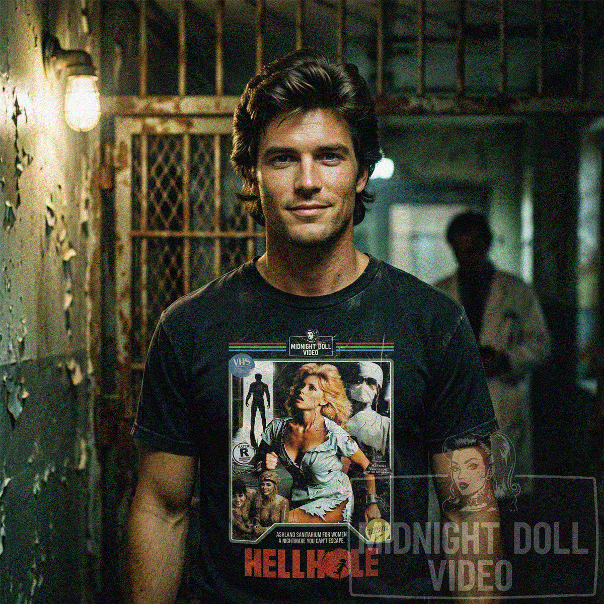 HELLHOLE (1985) - "A NIGHTMARE YOU CAN'T ESCAPE" VHS TRIBUTE T-SHIRT
