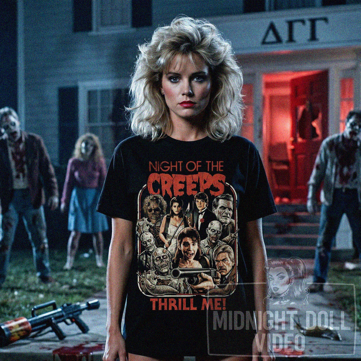 Night of the Creeps (1986) - "Thrill Me!" Vintage T-Shirt