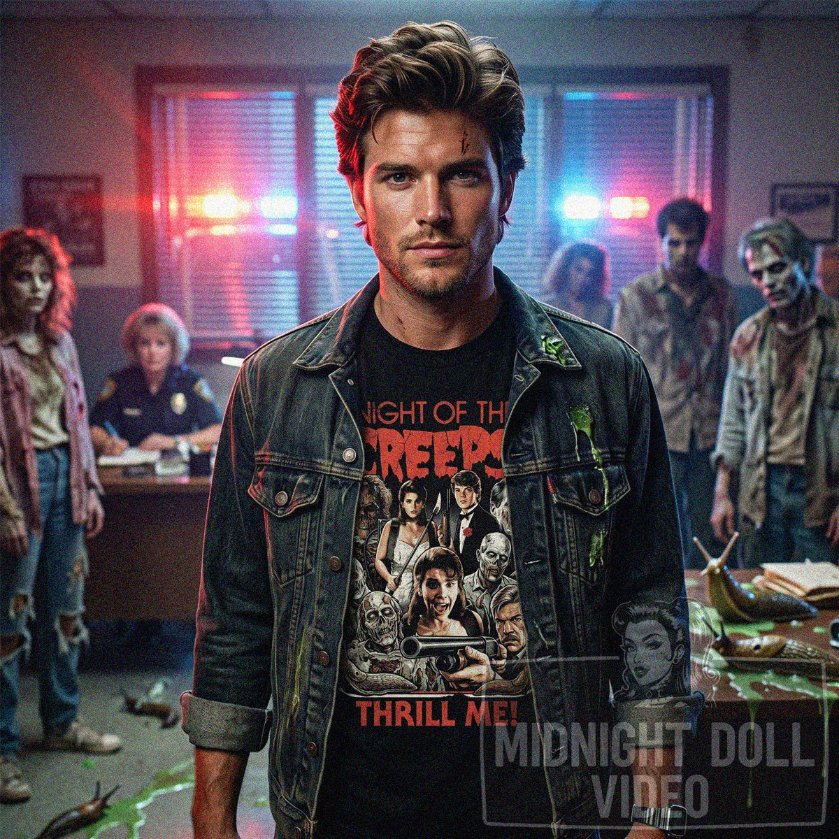 Night of the Creeps (1986) - "Thrill Me!" Vintage T-Shirt