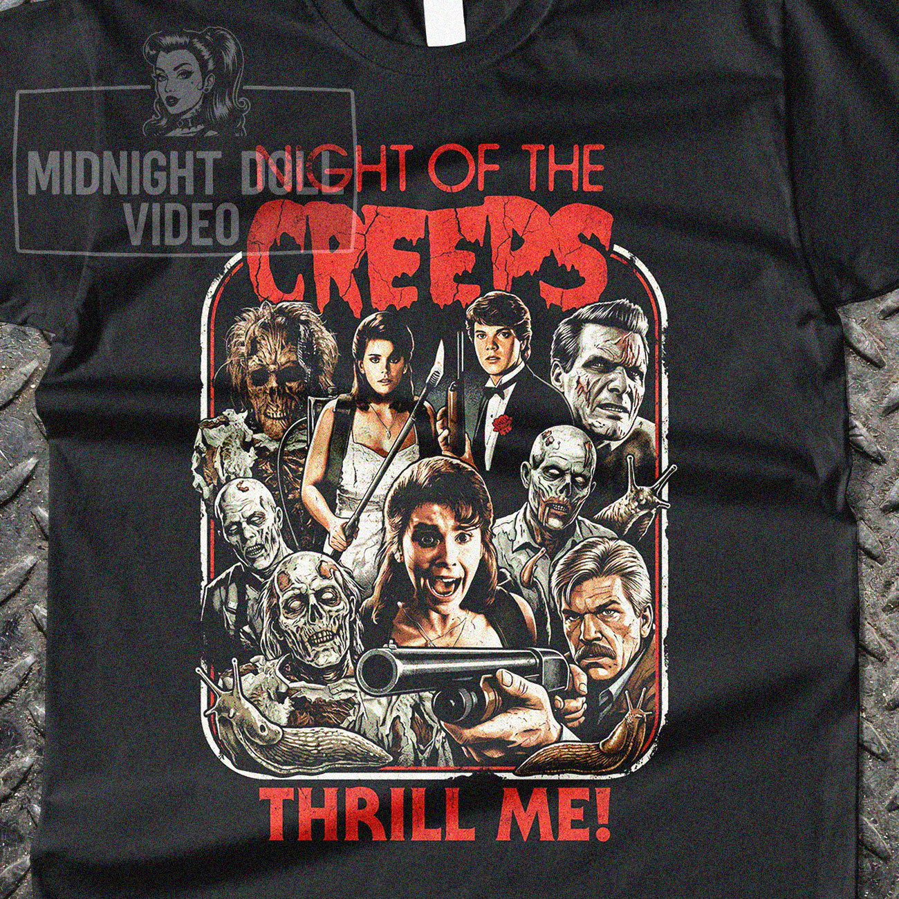 Night of the Creeps (1986) - "Thrill Me!" Vintage T-Shirt