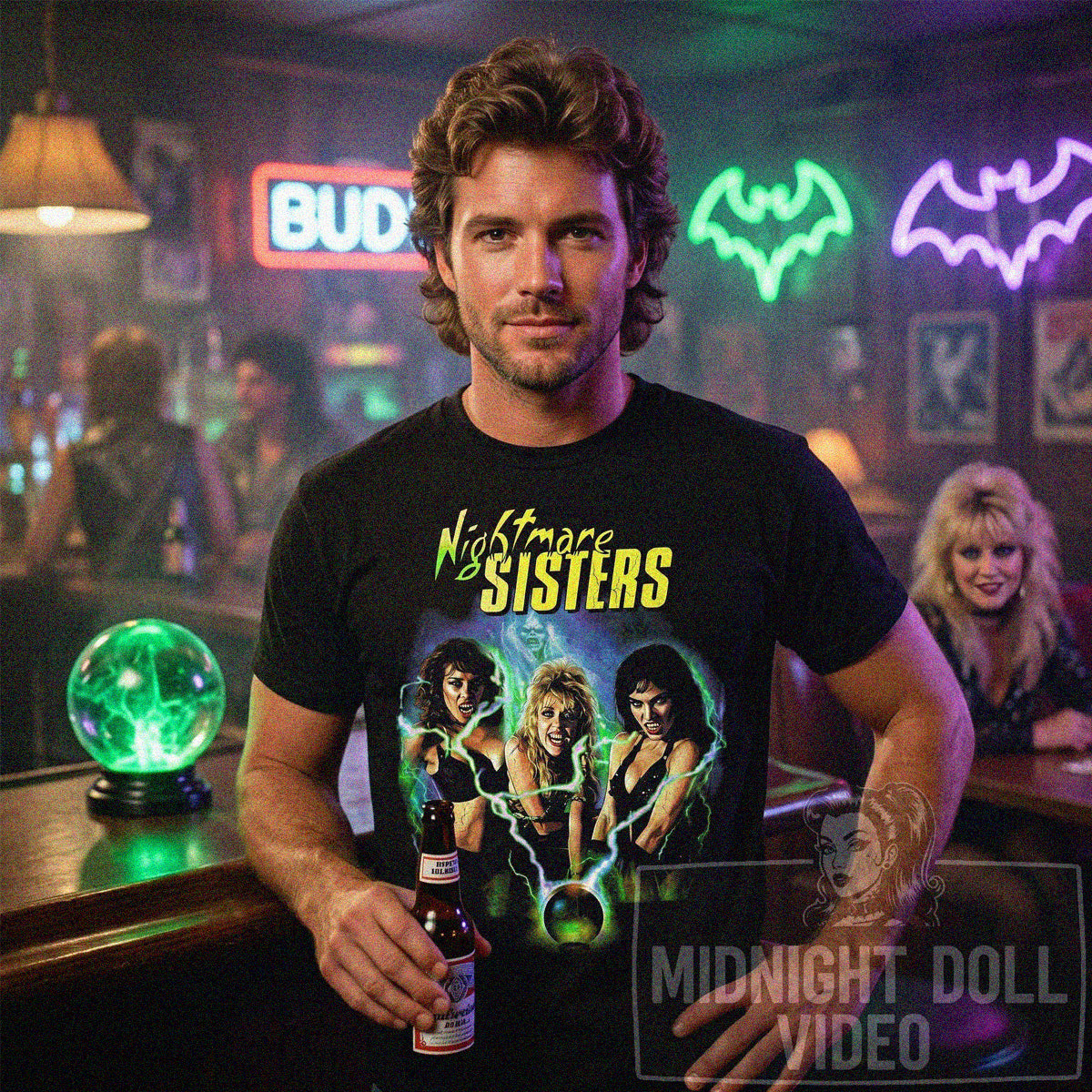 Nightmare Sisters (1988) - Retro 80s Scream Queens Cult Horror T-Shirt