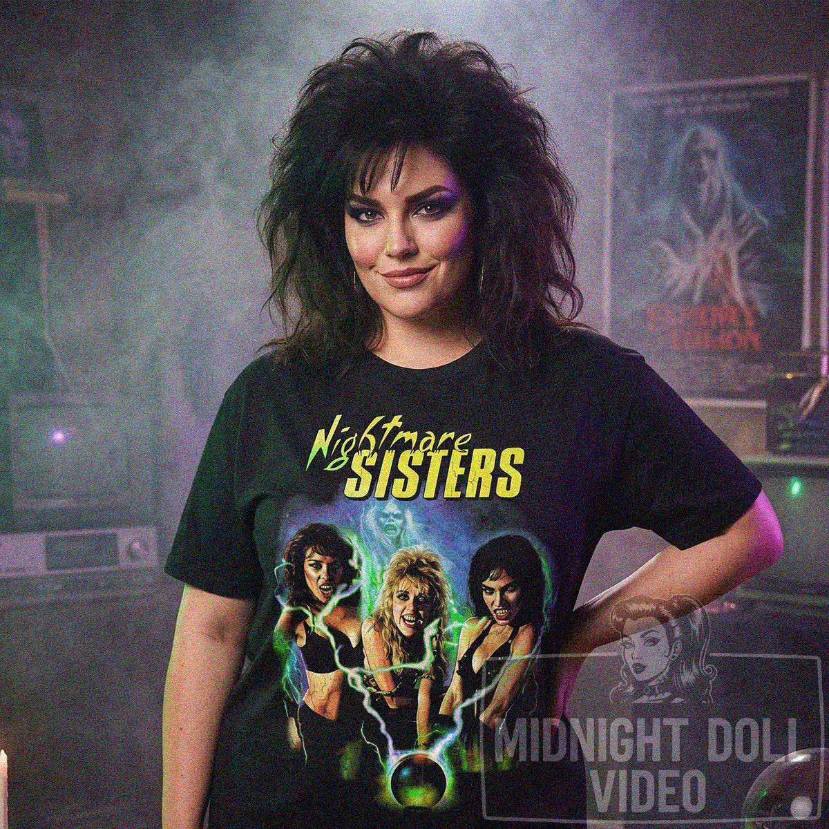 Nightmare Sisters (1988) - Retro 80s Scream Queens Cult Horror T-Shirt