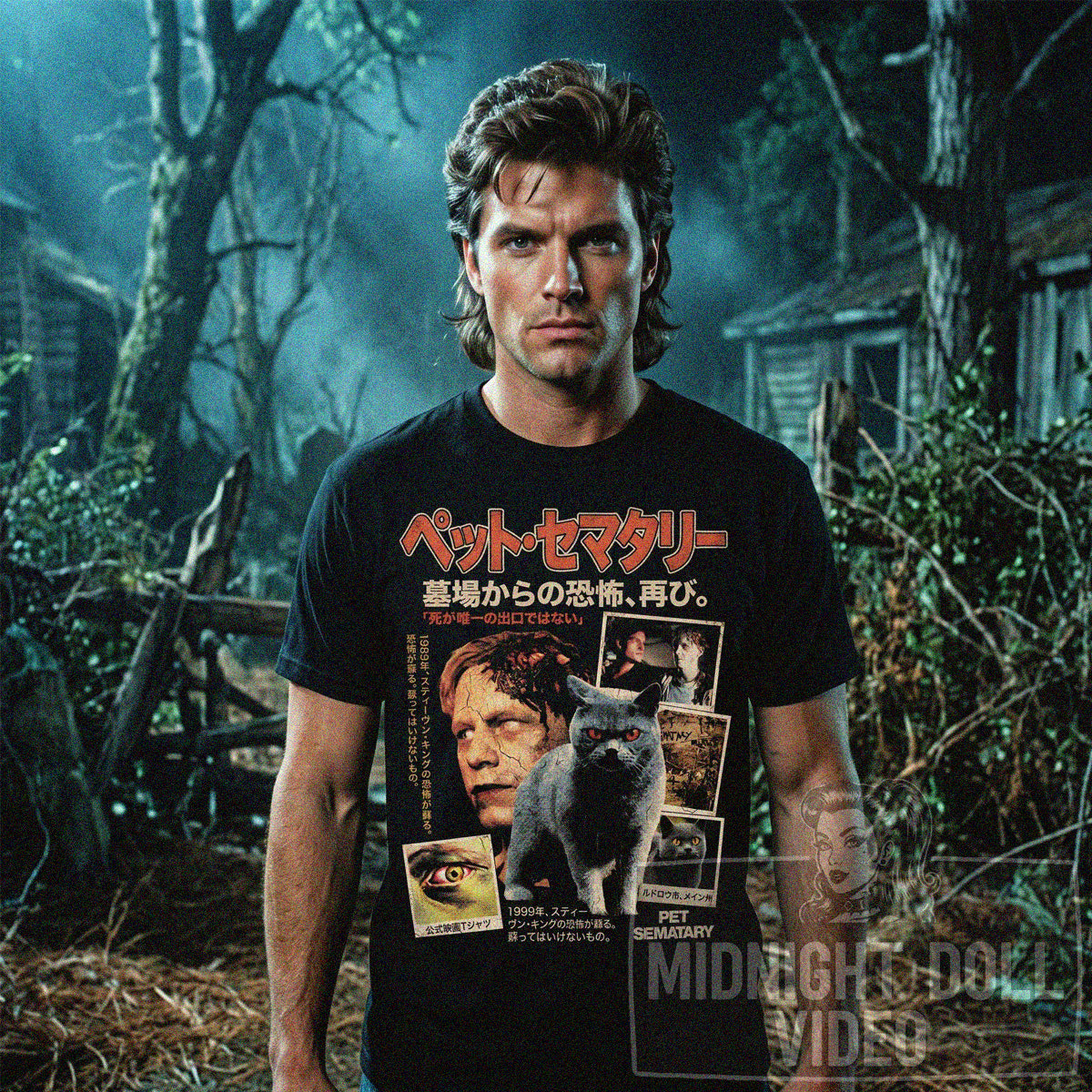 Pet Sematary (1989) - "Stephen King's" Japanese T-Shirt