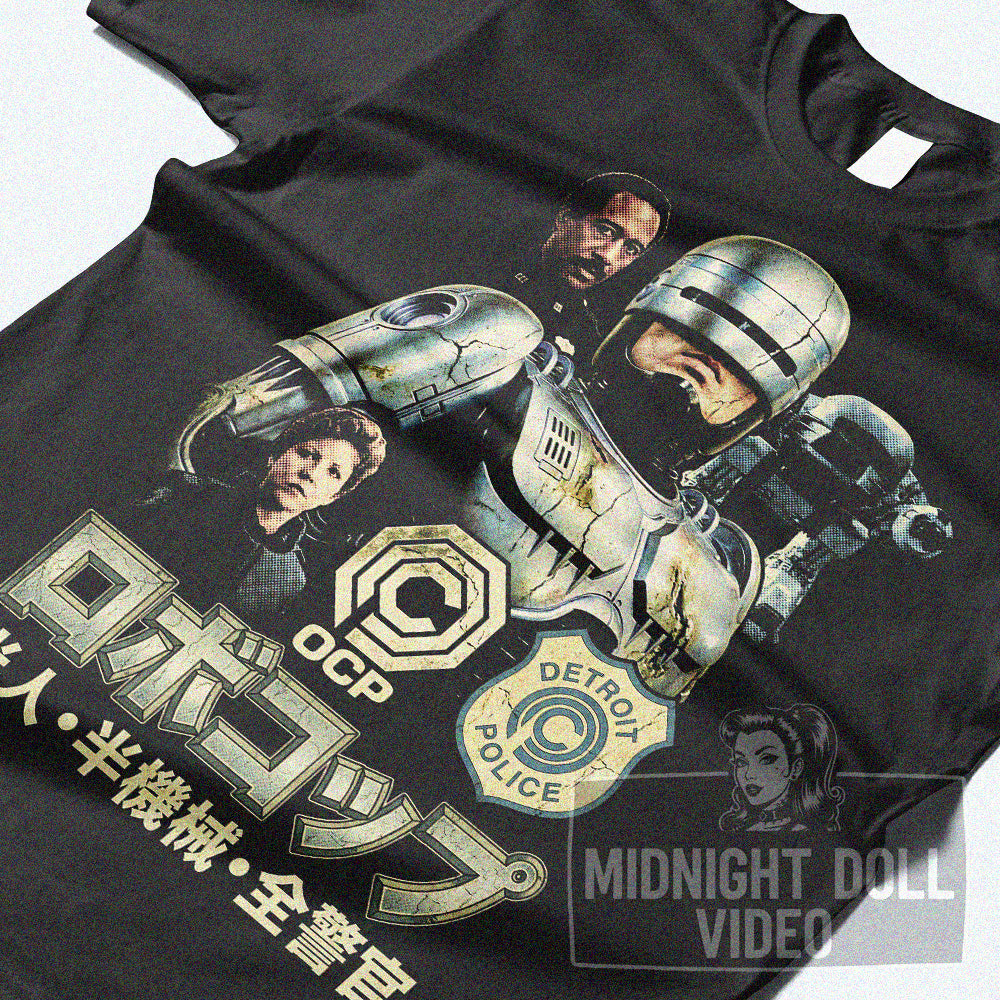 ROBOCOP (1987) - "PART MAN. PART MACHINE. ALL COP." RETRO JAPANESE T-SHIRT