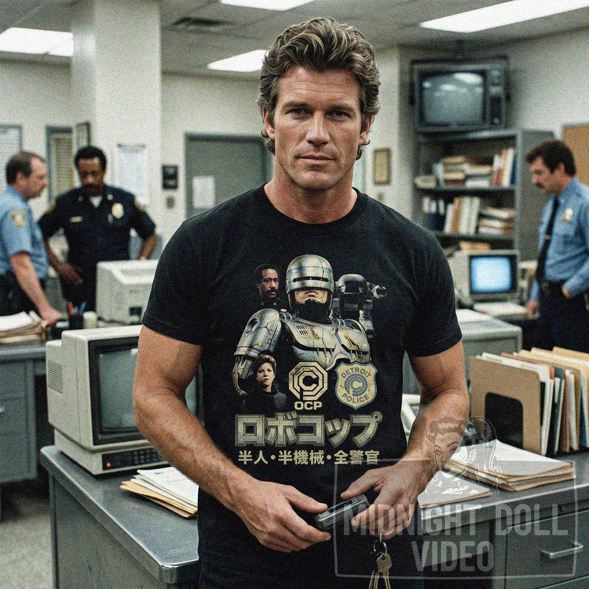ROBOCOP (1987) - "PART MAN. PART MACHINE. ALL COP." RETRO JAPANESE T-SHIRT