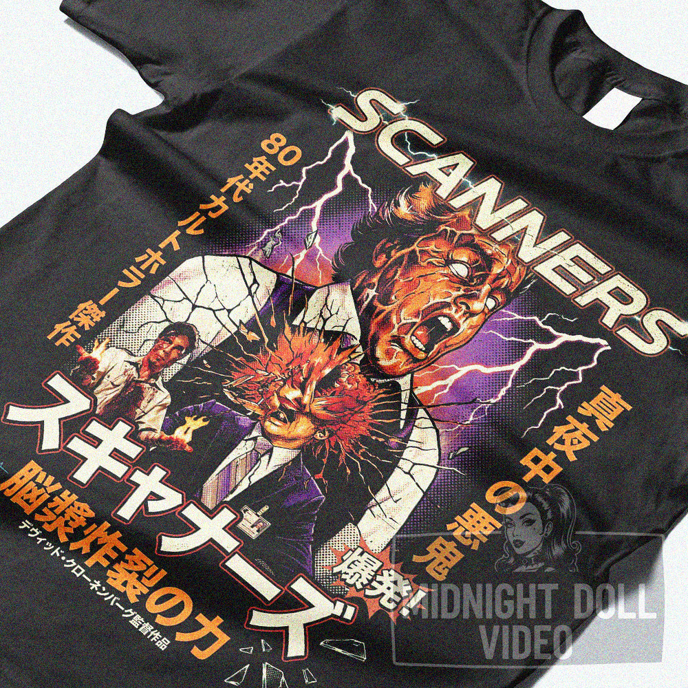 SCANNERS (1981) - "BRAIN-BURSTING POWER" JAPANESE SHIRT