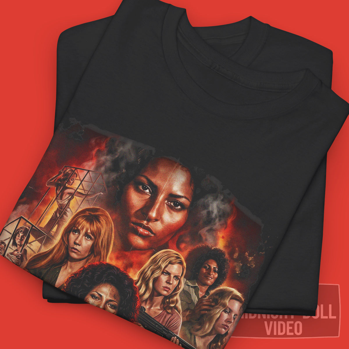 WOMEN IN CAGES (1971) - PAM GRIER EXPLOITATION VINTAGE T-SHIRT