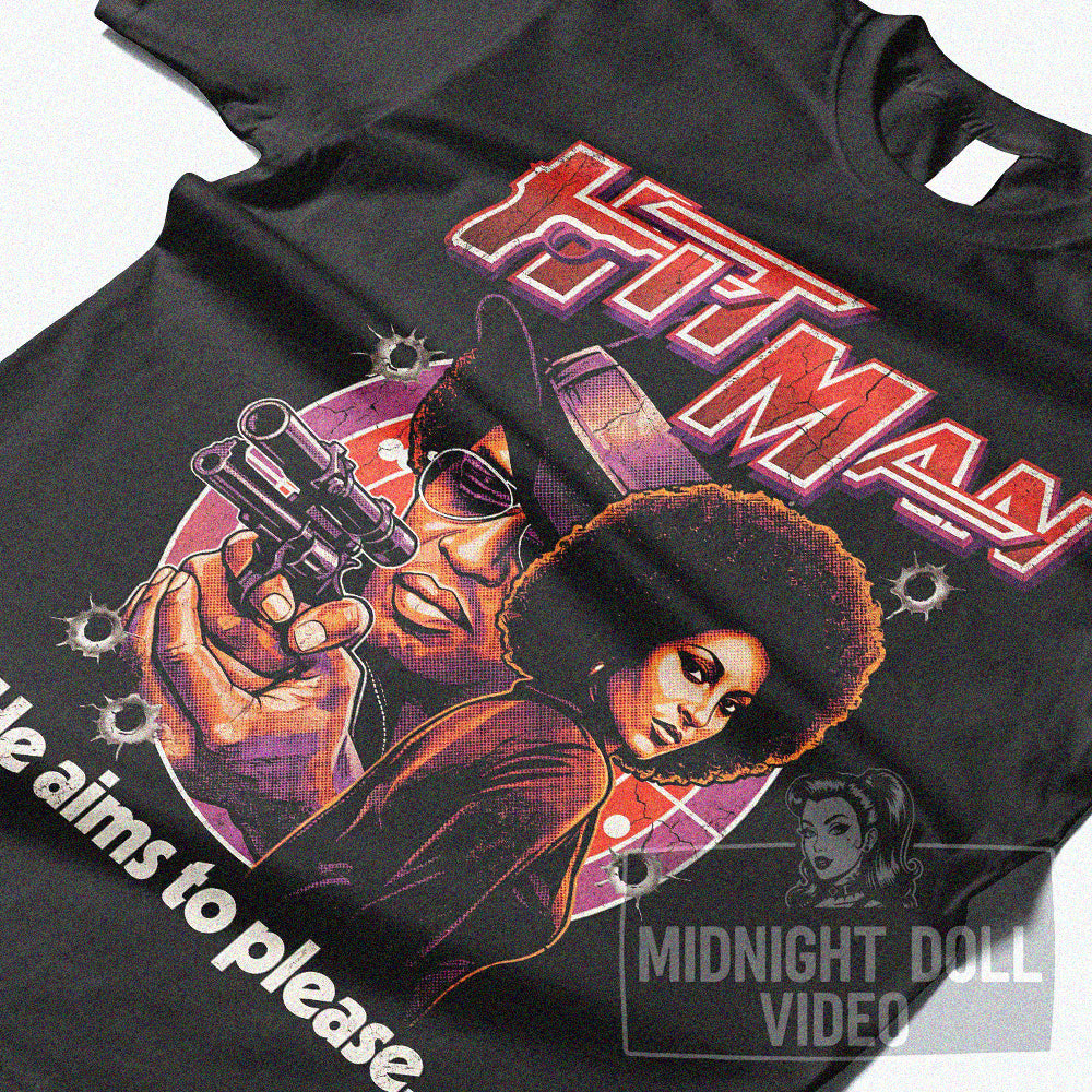 HIT MAN (1972) - "HE AIMS TO PLEASE" VINTAGE SHIRT