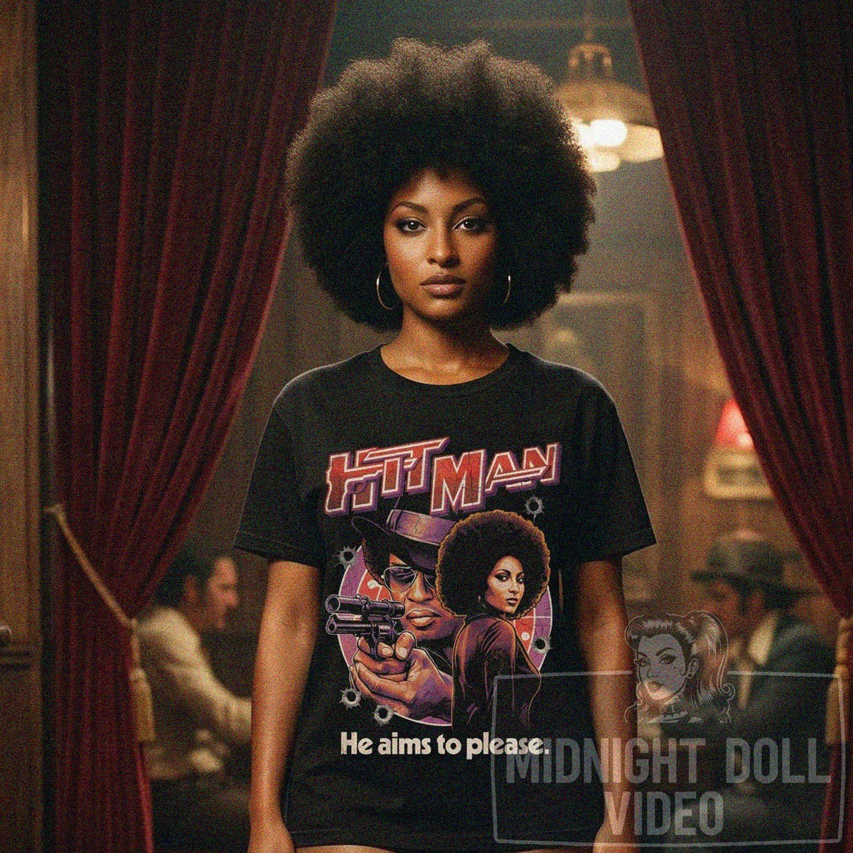 HIT MAN (1972) - "HE AIMS TO PLEASE" VINTAGE SHIRT