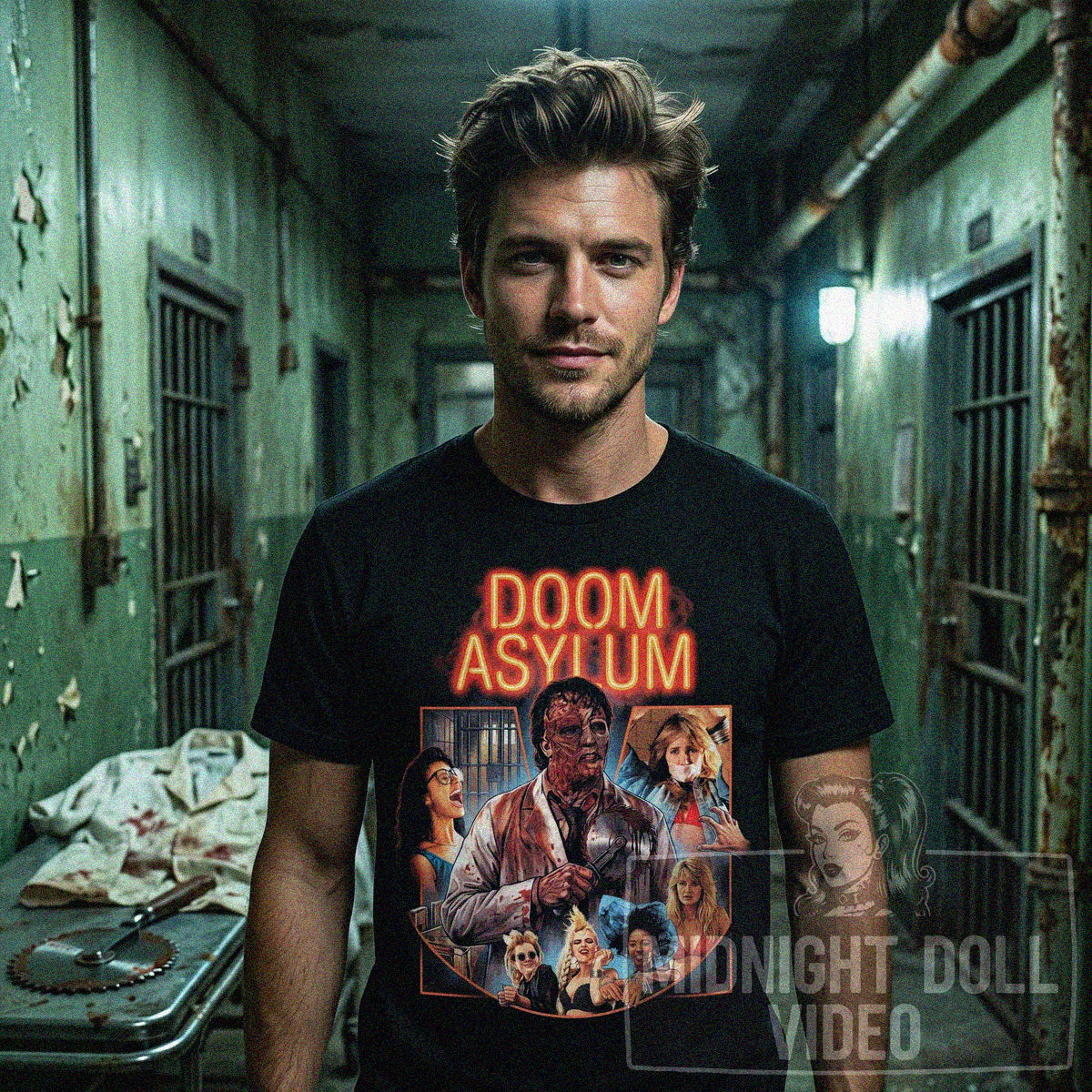 DOOM ASYLUM (1987) - VINTAGE HORROR TRIBUTE SHIRT