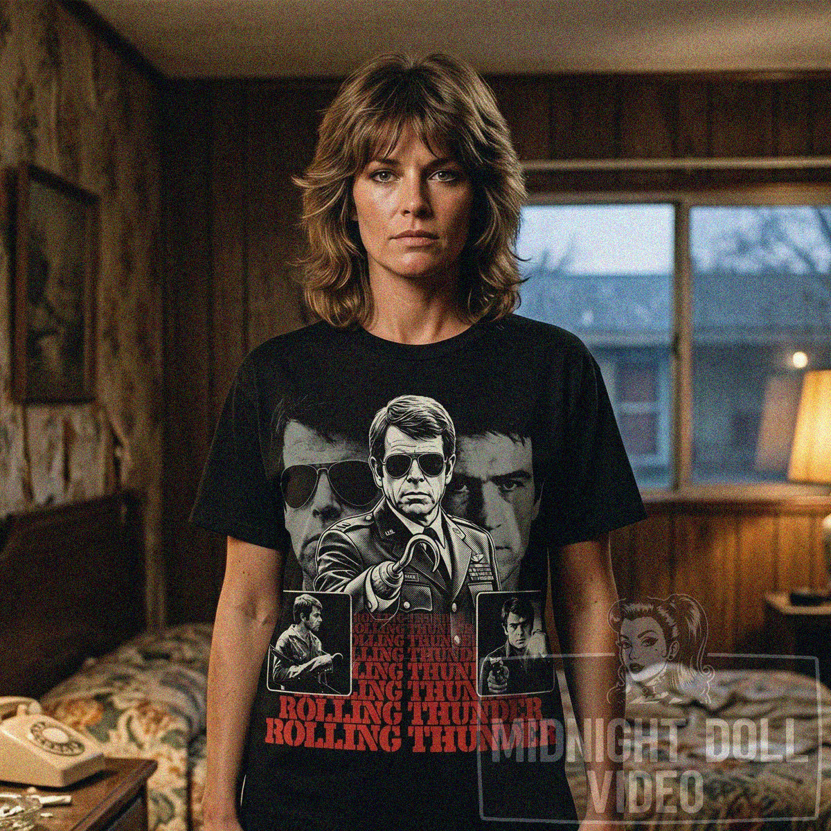 ROLLING THUNDER (1977) - "MAJOR CHARLES RANE TRIBUTE" VINTAGE SHIRT