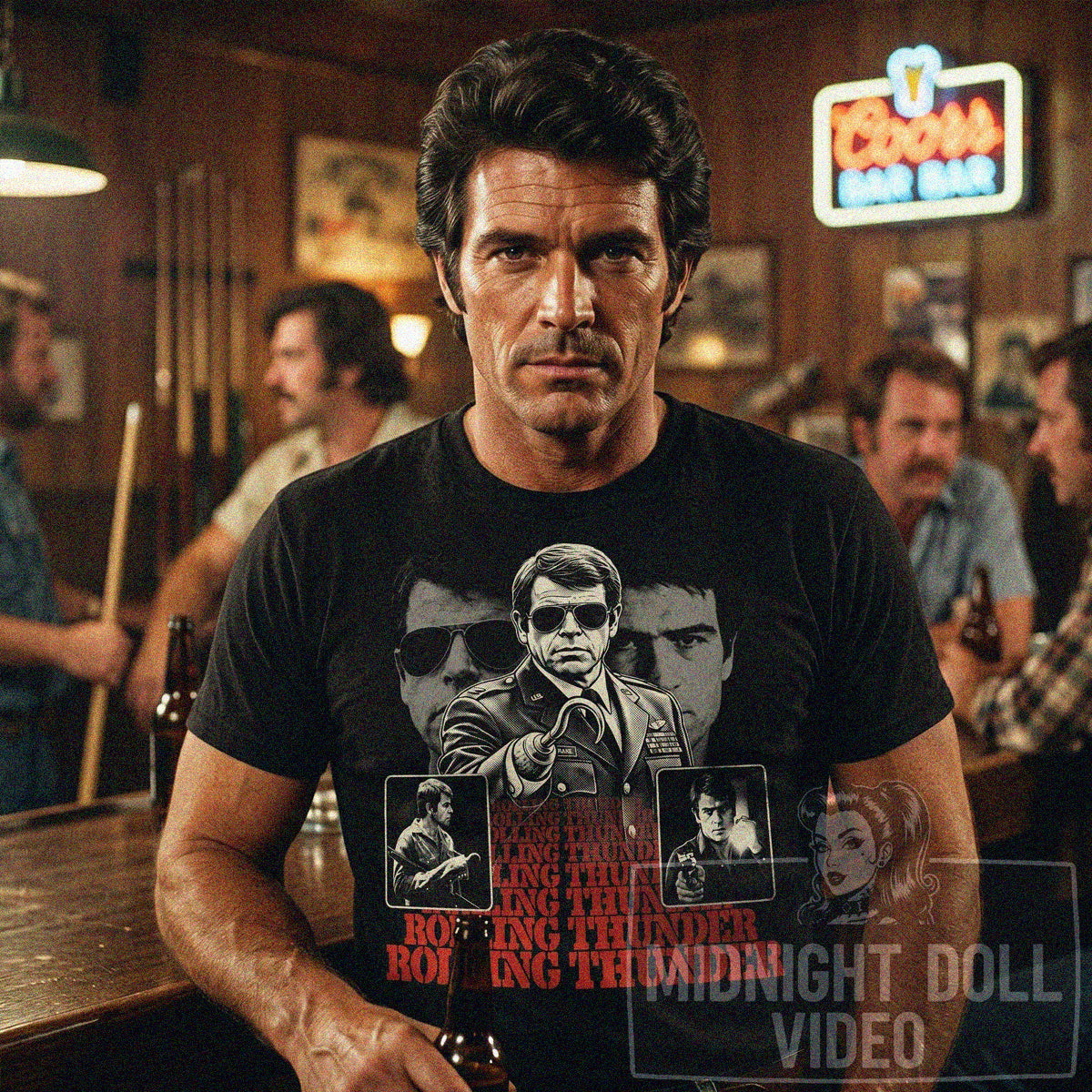 ROLLING THUNDER (1977) - "MAJOR CHARLES RANE TRIBUTE" VINTAGE SHIRT