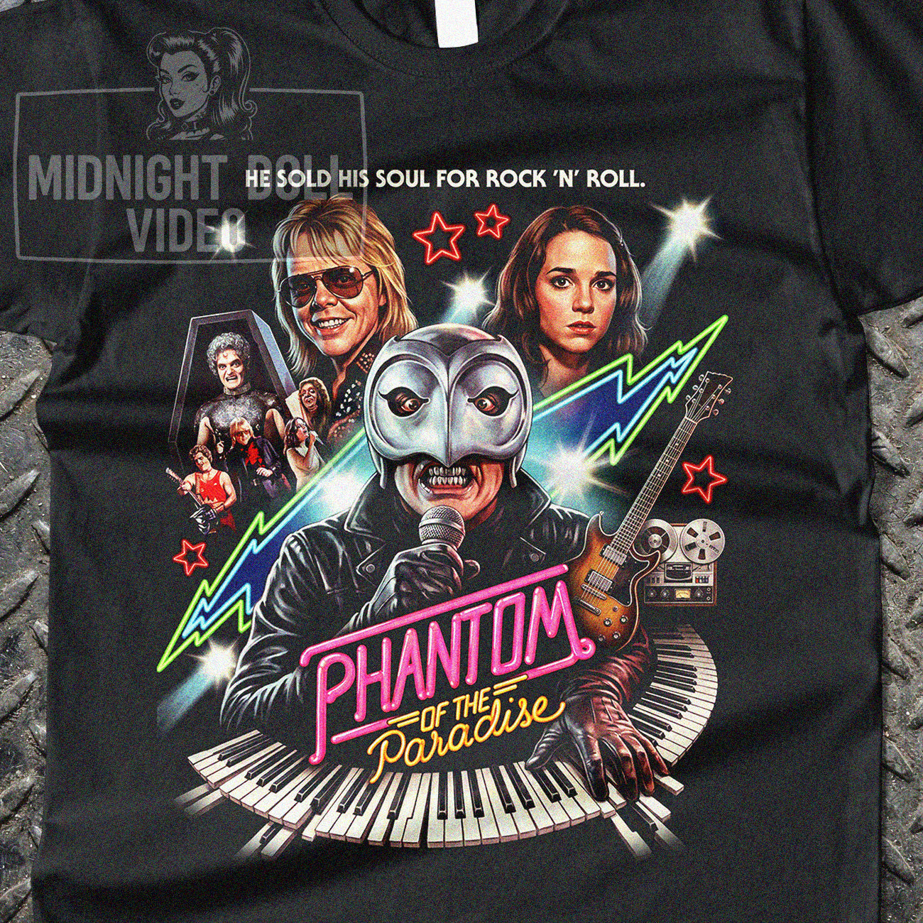 PHANTOM OF THE PARADISE (1974) - "GLAM ROCK OPERA" VINTAGE SHIRT