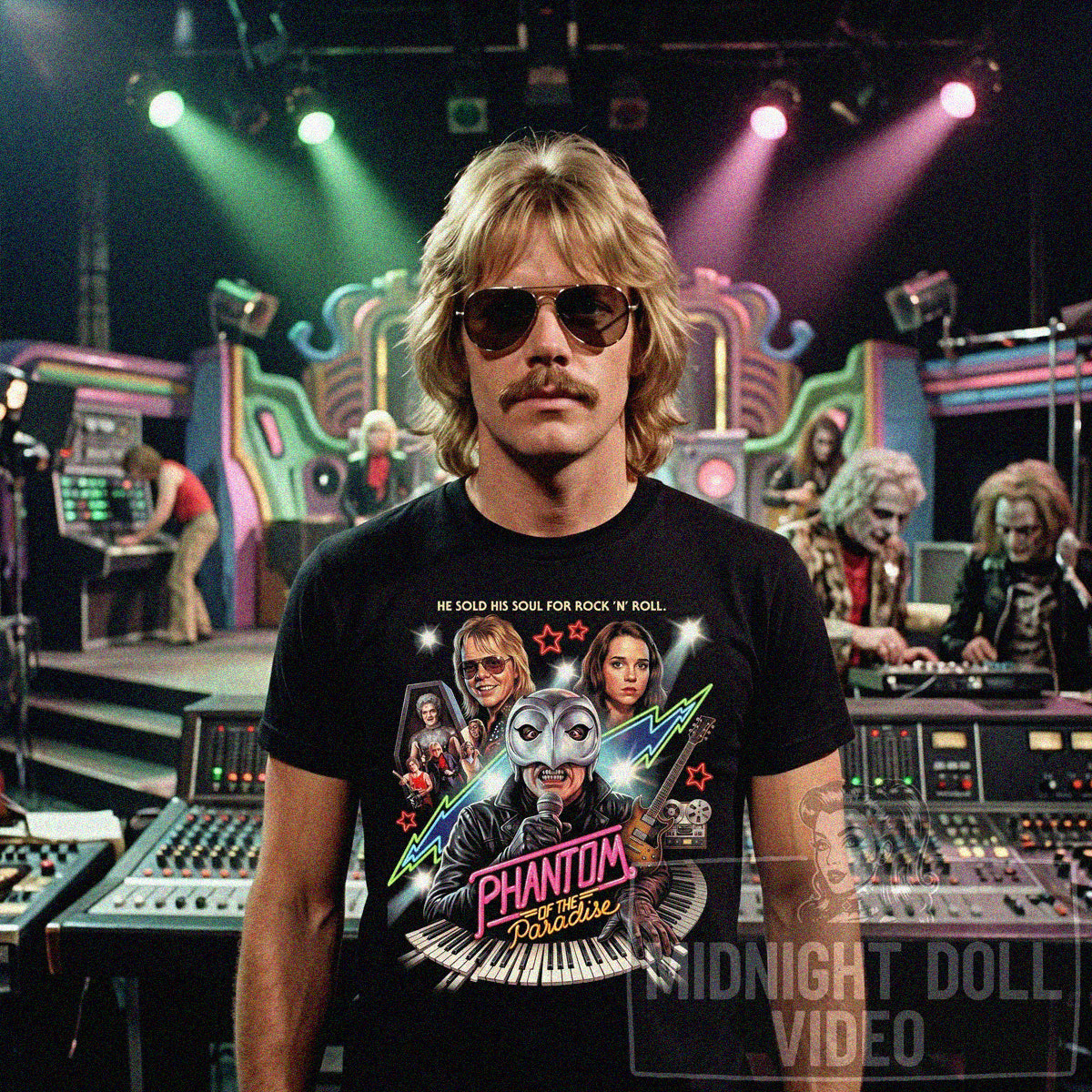 PHANTOM OF THE PARADISE (1974) - "GLAM ROCK OPERA" VINTAGE SHIRT
