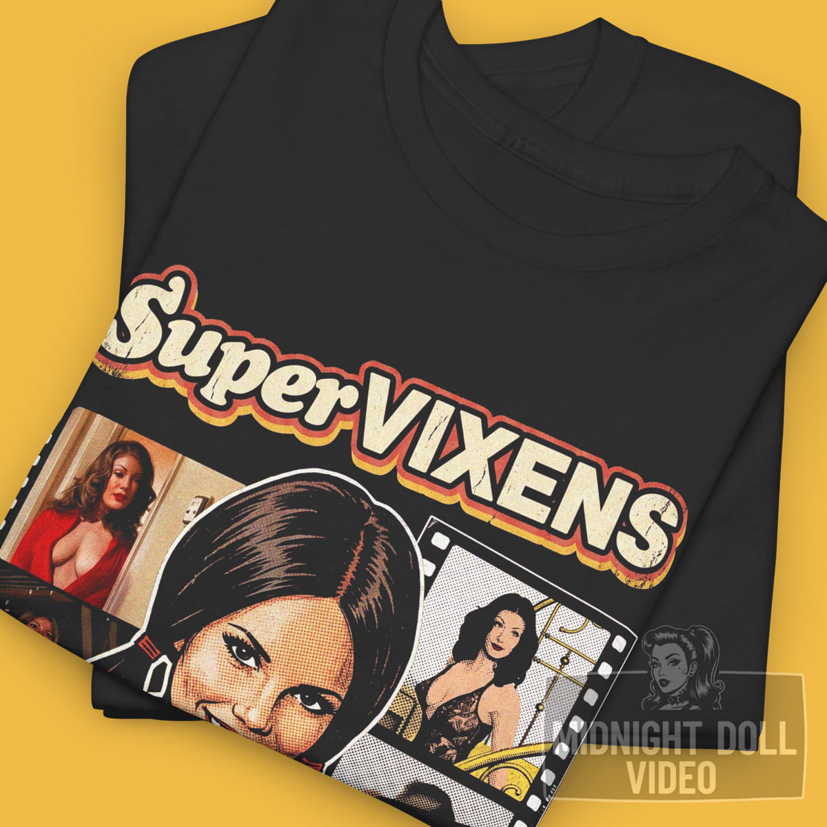 SUPERVIXENS (1975) - "TOO MUCH... FOR ONE MOVIE!" VINTAGE SHIRT
