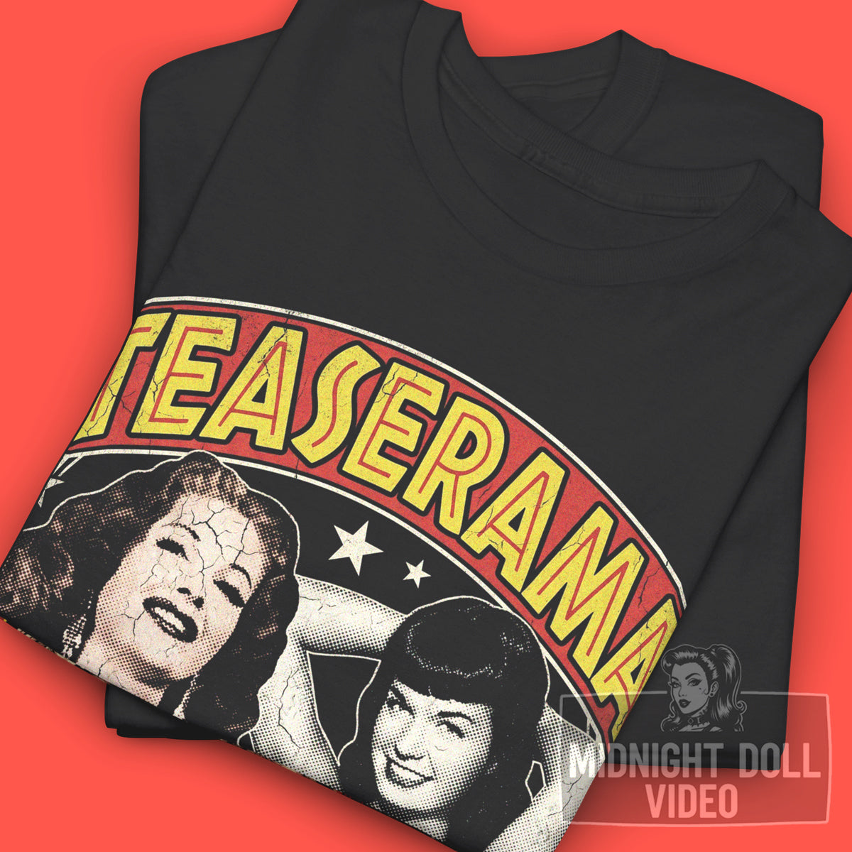TEASERAMA (1955) - "SEE THE STRIPTEASE QUEENS" VINTAGE SHIRT
