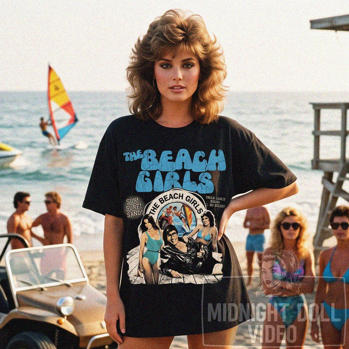 THE BEACH GIRLS (1982) - "SUN, SURF AND SAND" VINTAGE SHIRT