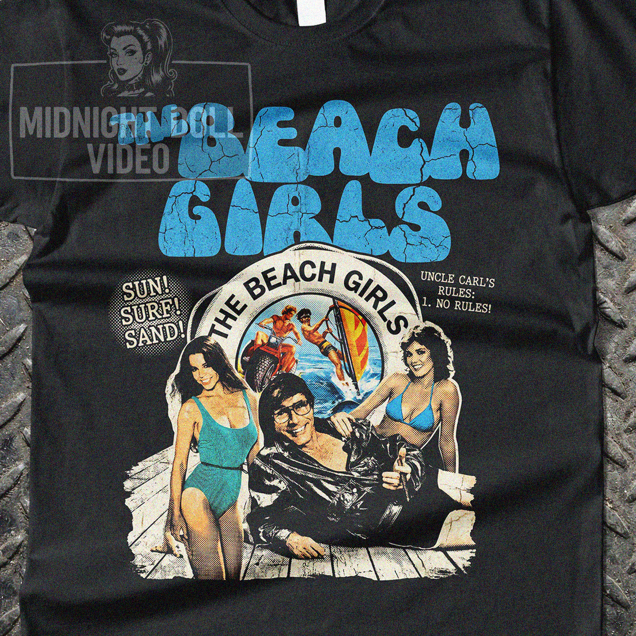 THE BEACH GIRLS (1982) - "SUN, SURF AND SAND" VINTAGE SHIRT