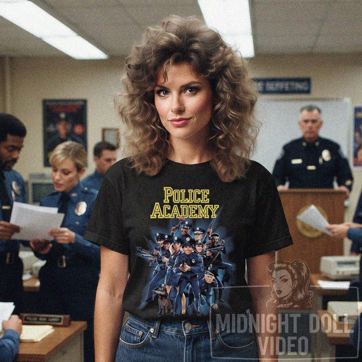 POLICE ACADEMY (1984) - "WHAT A CREW!" VINTAGE SHIRT