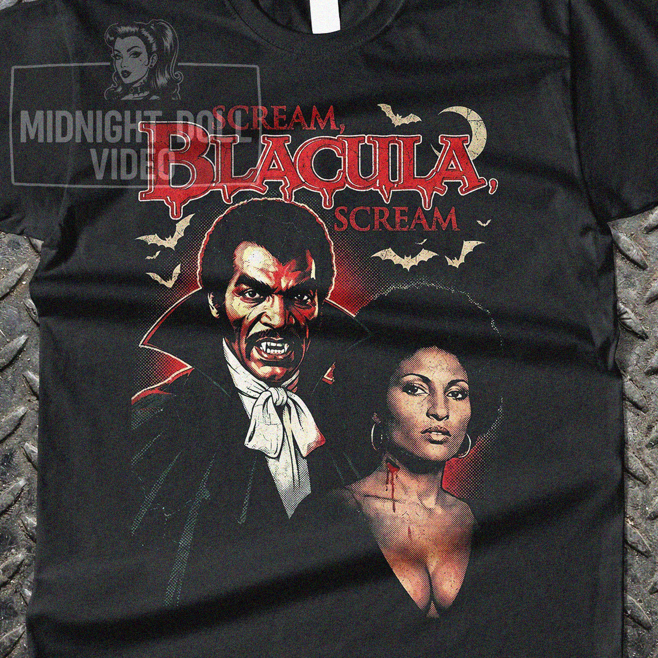 SCREAM, BLACULA, SCREAM (1973) - "THE BLACK PRINCE OF SHADOWS" VINTAGE SHIRT