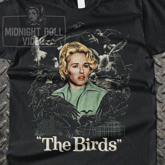 THE BIRDS (1963) - "ALFRED HITCHCOCK'S MASTERPIECE" VINTAGE SHIRT