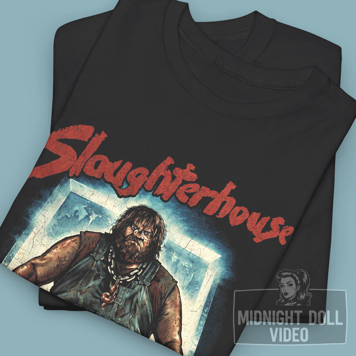 THE SLAUGHTERHOUSE (1987) - "THE ULTIMATE MEAT-CLEAVING THRILLER" VINTAGE SHIRT