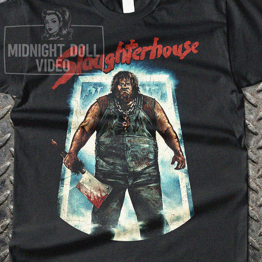 THE SLAUGHTERHOUSE (1987) - "THE ULTIMATE MEAT-CLEAVING THRILLER" VINTAGE SHIRT