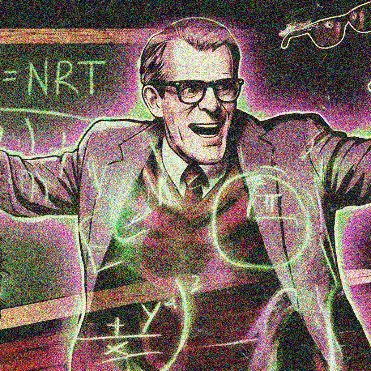 THE INVISIBLE MANIAC (1990) - "AN OUTRAGEOUS LESSON IN PHYSICS AND PHYSIQUES!" VHS TRIBUTE ART PRINT